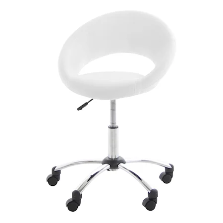 Desk Chair with Metal Base and Casters